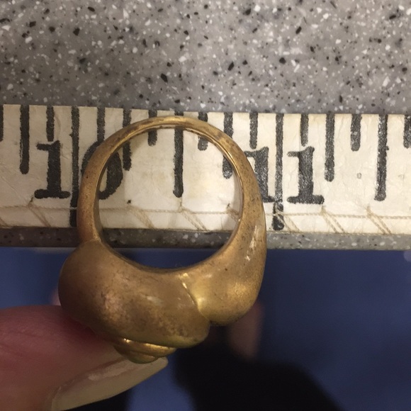 KATE SPADE sz 6 gold-finish “under the sea” ring - Picture 7 of 8